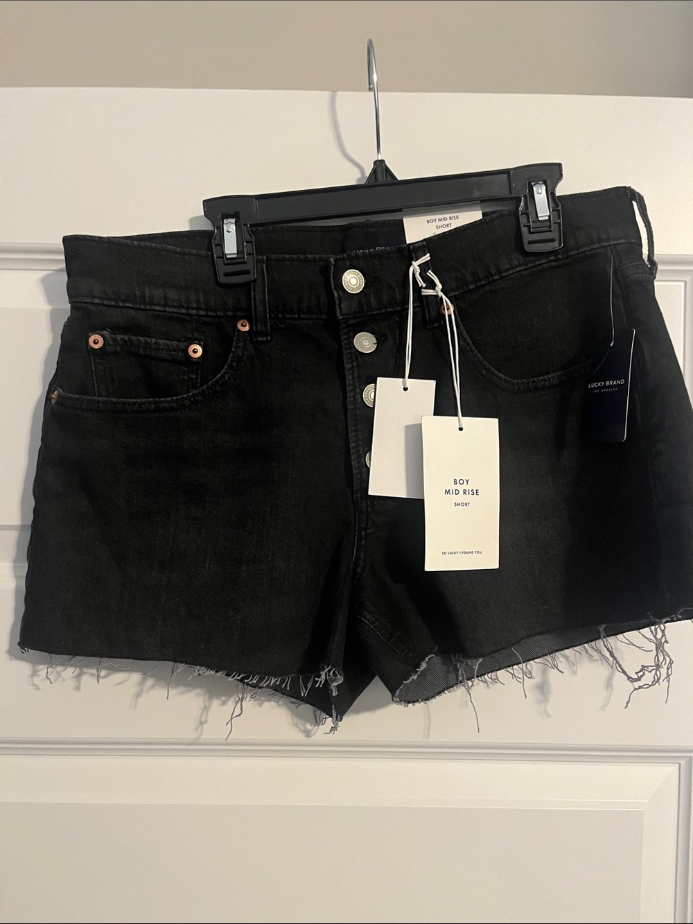 Lucky Brand Mid Rise Boy jean shorts size 6 NWT